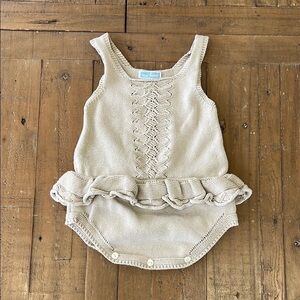 Max ilusion Spanish beige sleeveless knit sunsuit Romper